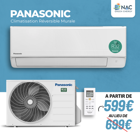 Climatisation réversible murale PANASONIC – BZ ultra-compacte-R32